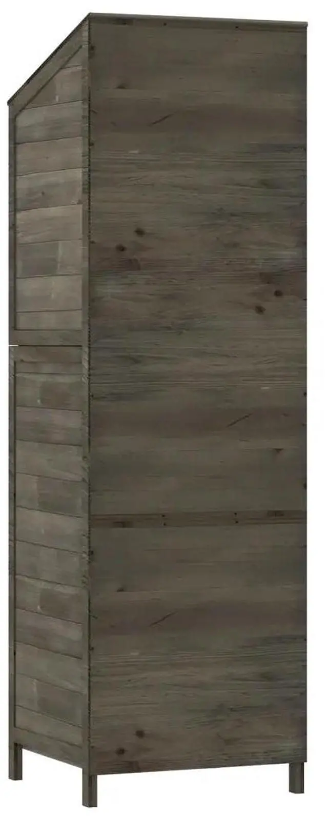 Alt view image 11 of 12 - vidaXL Garden Shed Anthracite 21.7"x20.5"x68.7" Solid Wood Fir