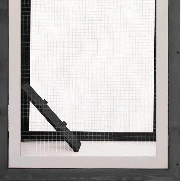 Alt view image 12 of 12 - vidaXL Chicken Cage Gray 66.9"x31.9"x43.3" Solid Pine & Fir Wood