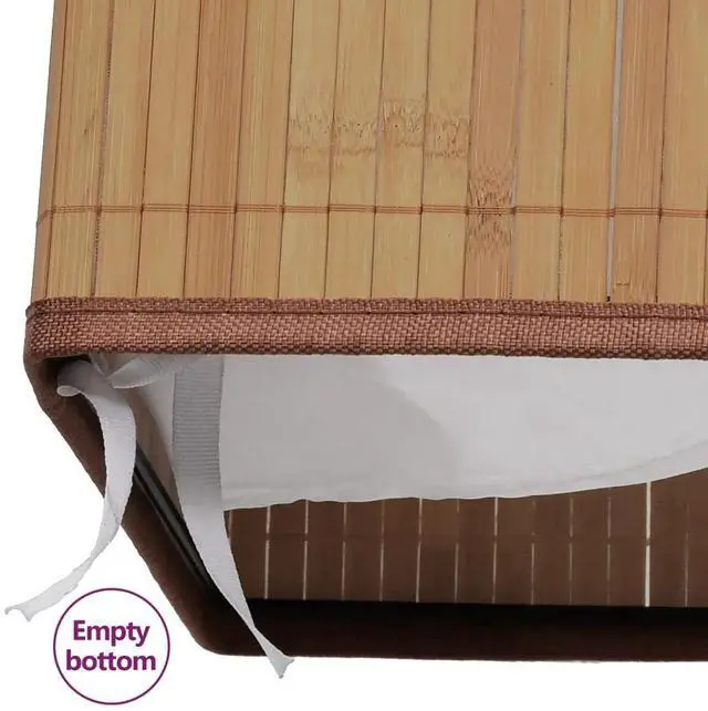 Alt view image 11 of 11 - vidaXL Bamboo Laundry Bin Rectangular Natural