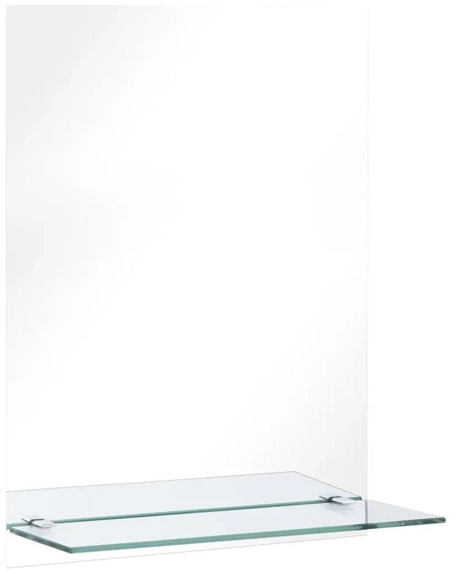 Alt view image 2 of 6 - vidaXL Wall Mirror Transparent Tempered Glass 11.8 x 19.7 in Wall Mirror