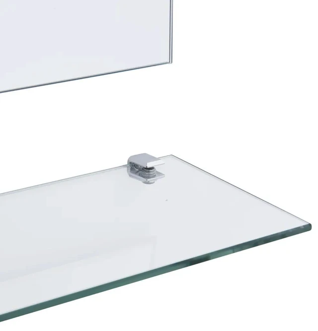 Alt view image 4 of 6 - vidaXL Wall Mirror with 5 Shelves Silver 39.4"x23.6
