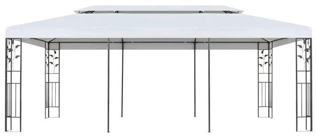 Alt view image 6 of 10 - vidaXL Gazebo 9.8'x19.7' White
