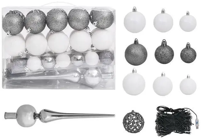 Alt view image 11 of 13 - vidaXL Artificial Christmas Tree with LEDs&Ball Set 70.9" 564 Branches