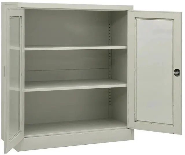 Alt view image 13 of 13 - vidaXL Office Cabinet with Planter Box Light Gray 35.4"x15.7"x50.4" Steel