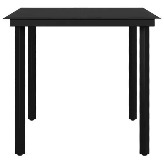 Alt view image 12 of 13 - vidaXL 3 Piece Patio Dining Set with Cushions Poly Rattan and Glass