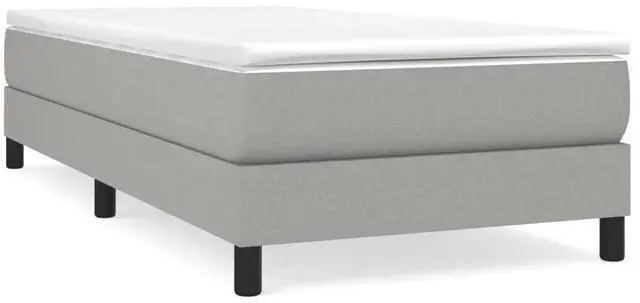 Alt view image 9 of 14 - vidaXL Box Spring Bed Frame Base Light Gray 39.4"x79.9" Twin XL Fabric