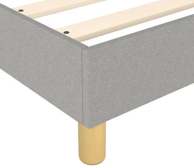 Alt view image 14 of 14 - vidaXL Box Spring Bed Frame Base Light Gray 39.4"x79.9" Twin XL Fabric
