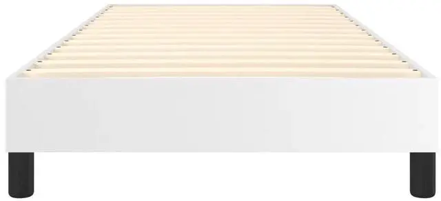 Alt view image 11 of 13 - vidaXL Box Spring Bed Frame White 39.4"x79.9" Twin XL Faux Leather