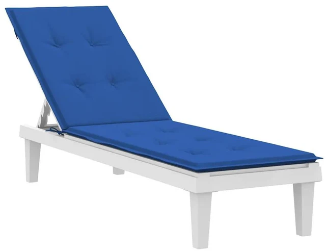 Alt view image 3 of 7 - vidaXL Deck Chair Cushion Royal Blue (29.5"+41.3")x19.7"x1.6