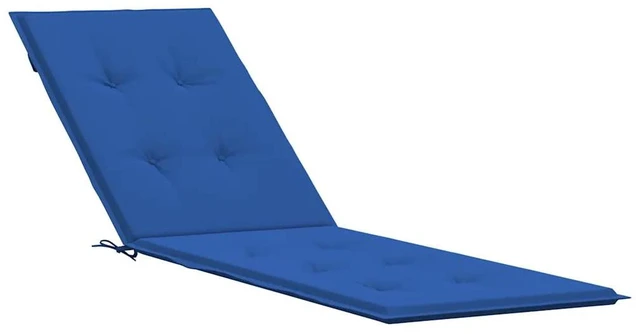 Alt view image 2 of 7 - vidaXL Deck Chair Cushion Royal Blue (29.5"+41.3")x19.7"x1.6