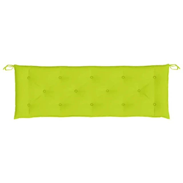 Alt view image 11 of 12 - vidaXL Garden Bench Cushion Bright Green 59.1"x19.7"x2.8" Fabric