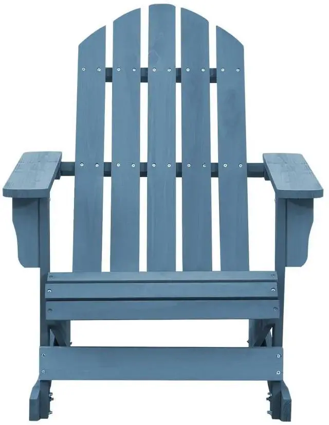 Alt view image 8 of 10 - vidaXL Patio Adirondack Rocking Chair Solid Fir Wood Blue