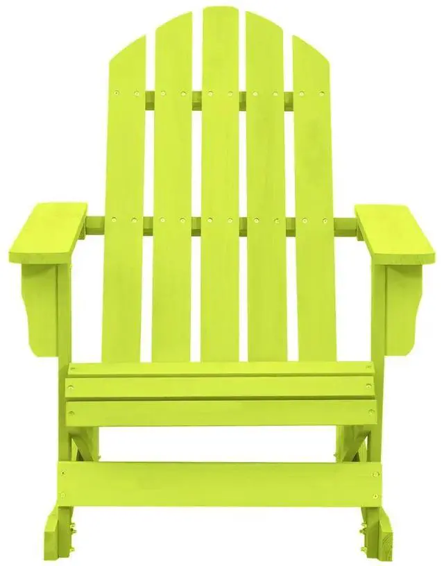 Alt view image 8 of 11 - vidaXL Patio Adirondack Rocking Chair Solid Fir Wood Green