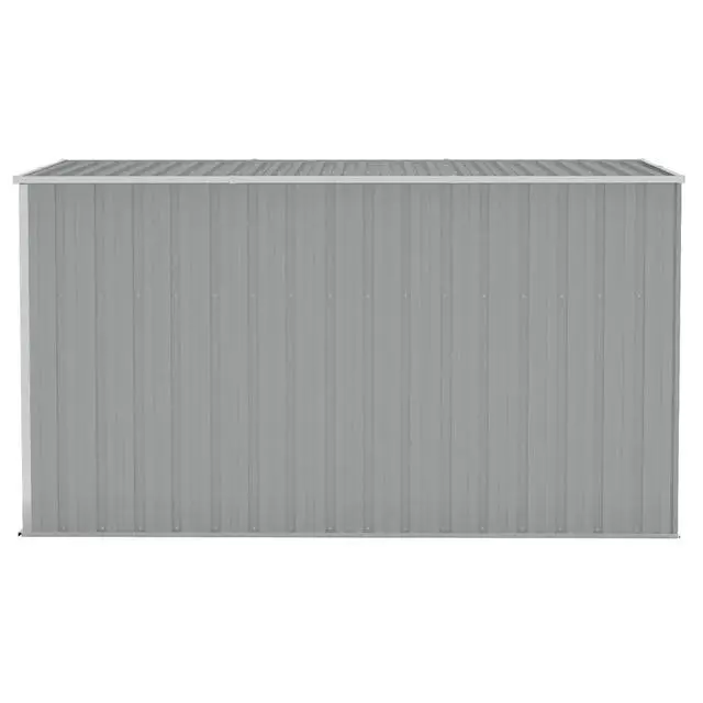 Alt view image 8 of 11 - vidaXL Wall-mounted Garden Shed Gray 46.5"x113.4"x70.1" Galvanized Steel