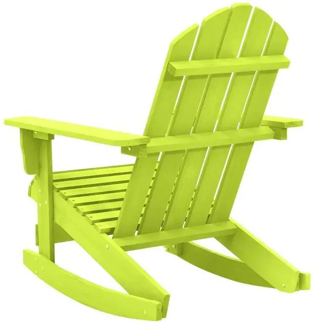 Alt view image 10 of 11 - vidaXL Patio Adirondack Rocking Chair Solid Fir Wood Green