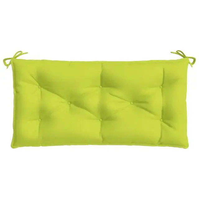 Alt view image 9 of 11 - vidaXL Garden Bench Cushion Bright Green 43.3"x19.6"x2.7" Fabric