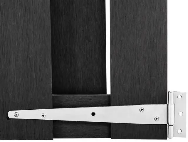 Alt view image 11 of 12 - vidaXL Garden Gate WPC 39.4"x44.1" Gray