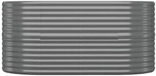 Alt view image 9 of 12 - vidaXL Garden Raised Bed Anthracite Galvanized Steel Large Durable
