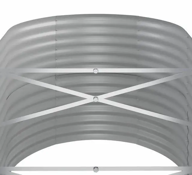 Alt view image 11 of 12 - vidaXL Garden Raised Bed Anthracite Galvanized Steel Large Durable