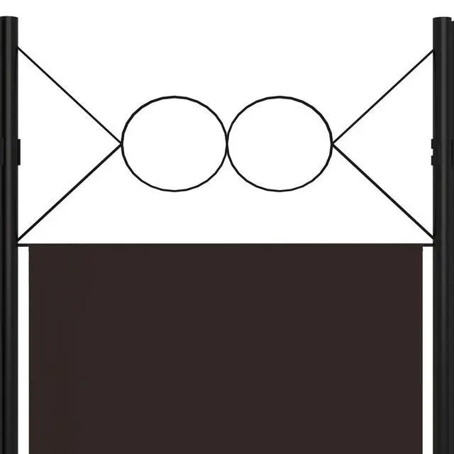 Alt view image 11 of 12 - vidaXL 4-Panel Room Divider Brown 63"x70.9"