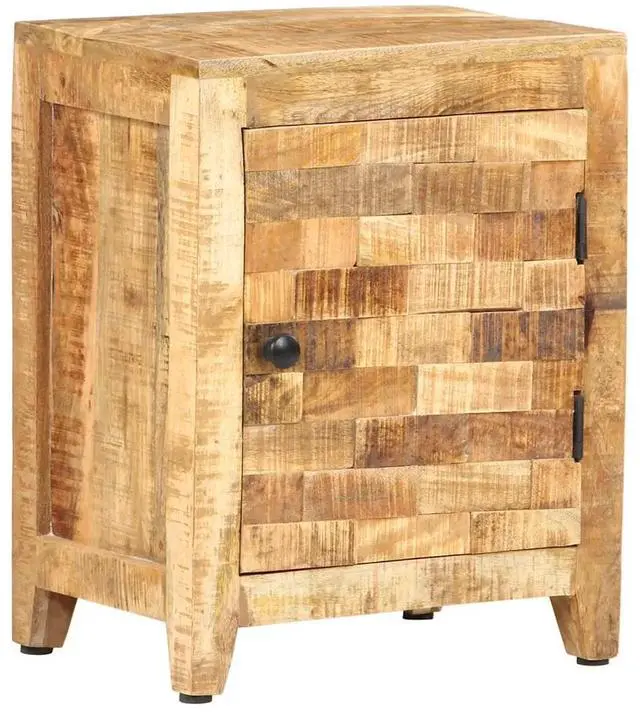 Alt view image 7 of 13 - vidaXL Bedside Cabinet 11.8"x15.7"x19.7" Solid Mango Wood