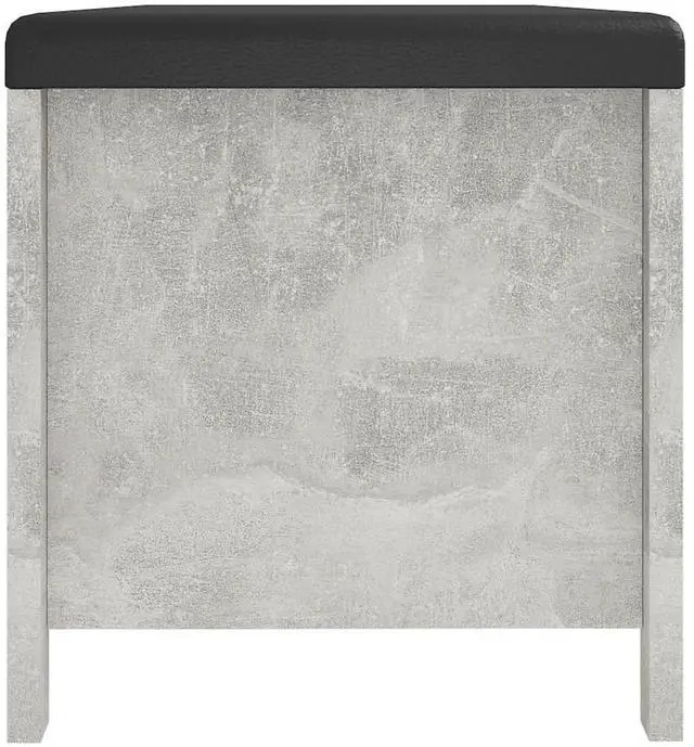 Alt view image 19 of 19 - vidaXL Storage Box with Cushion Concrete Gray 41.3"x15.7"x17.7" Engineered Wood