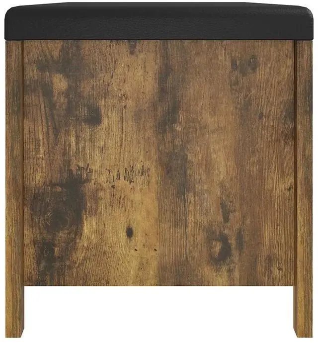 Alt view image 19 of 19 - vidaXL Storage Box with Cushion Smoked Oak 41.3"x15.7"x17.7" Engineered Wood