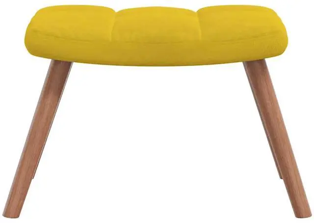 Alt view image 5 of 7 - vidaXL Rocking Chair with a Stool Mustard Yellow Velvet