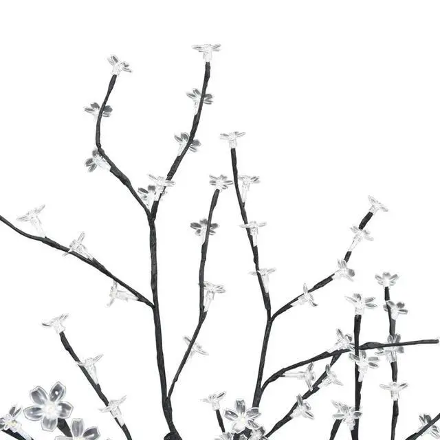 Alt view image 12 of 14 - vidaXL Christmas Tree 128 LEDs Cold White Light Cherry Blossom 47.2"