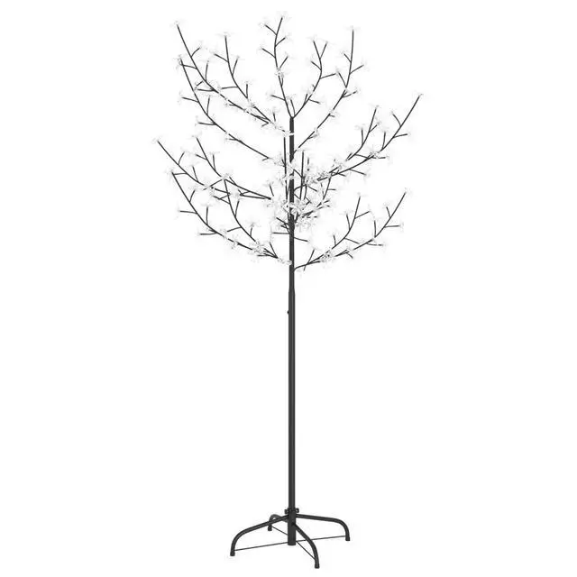 Alt view image 13 of 16 - vidaXL Christmas Tree 120 LEDs Blue Light Cherry Blossom 59.1"