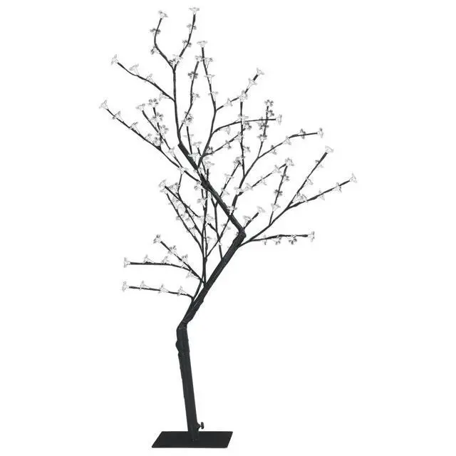 Alt view image 11 of 14 - vidaXL Christmas Tree 128 LEDs Cold White Light Cherry Blossom 47.2"