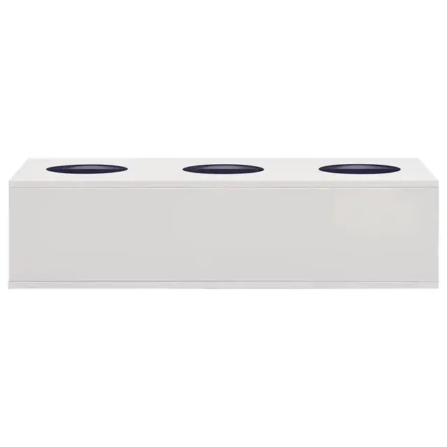 Alt view image 17 of 17 - vidaXL Office Flower Box Light Gray 35.4"x15.7"x9.1" Steel