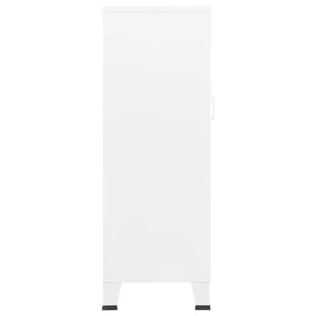 Alt view image 15 of 18 - vidaXL Industrial Storage Chest White 27.6"x15.7"x45.3" Metal