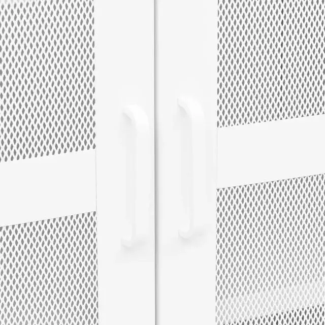 Alt view image 18 of 18 - vidaXL Industrial Storage Chest White 27.6"x15.7"x45.3" Metal