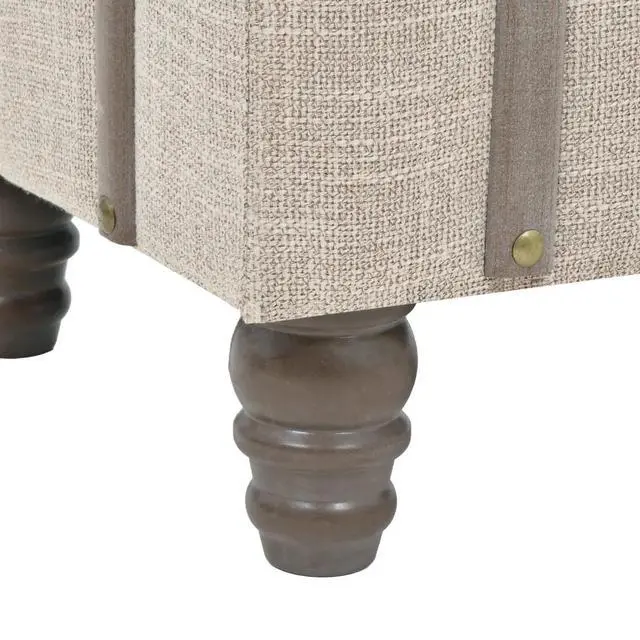 Alt view image 11 of 11 - vidaXL Storage Benches 3 pcs Cream Solid Wood Fir&Fabric