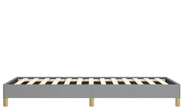 Alt view image 13 of 14 - vidaXL Twin XL Size Bed Frame with Plywood Slats, Platform Bed Frame, Fabric Upholstered Mattress Foundation, No Box Spring Needed & Easy Assembly, Light Gray, without Mattress