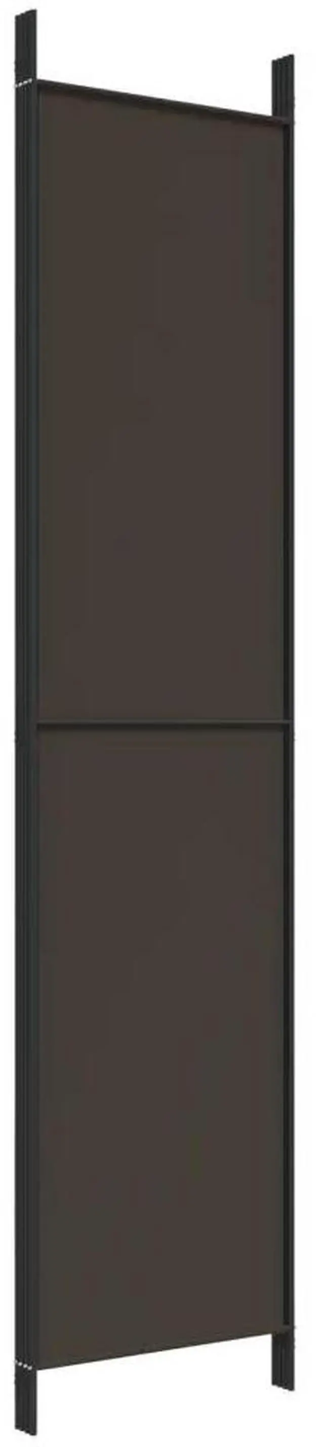 Alt view image 10 of 11 - vidaXL 4-Panel Room Divider Brown 78.7"x86.6" Fabric