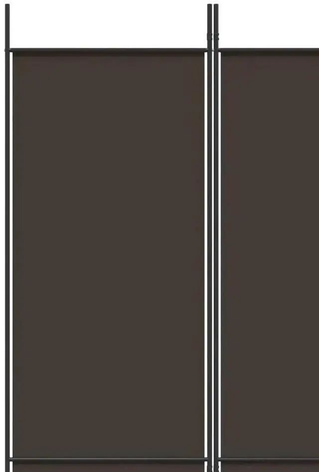 Alt view image 11 of 11 - vidaXL 4-Panel Room Divider Brown 78.7"x86.6" Fabric