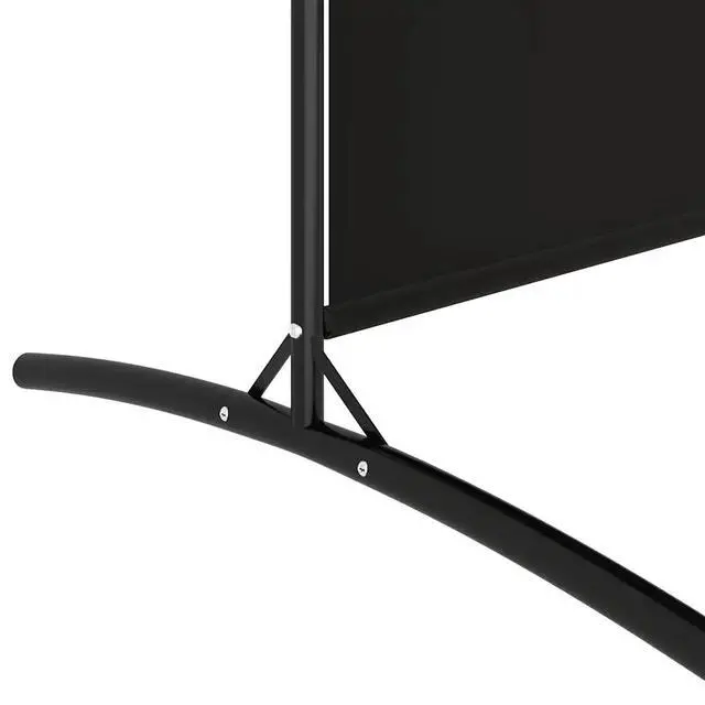 Alt view image 14 of 14 - vidaXL Room Divider Folding Privacy Screen 4 Panel Room Divider Black Fabric