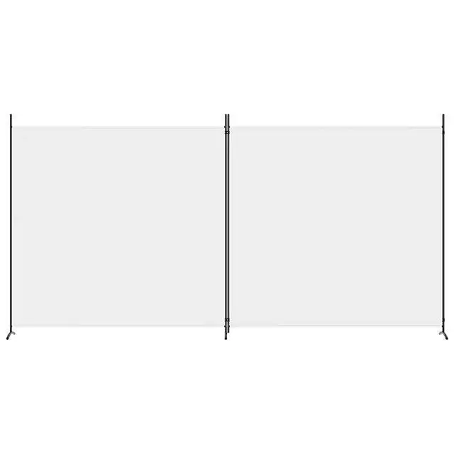 Alt view image 10 of 14 - vidaXL Room Divider Folding 2 Panel Room Divider Privacy Screen White Fabric