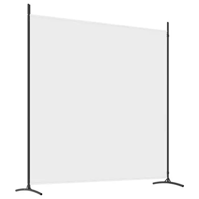 Alt view image 13 of 14 - vidaXL Room Divider Folding 2 Panel Room Divider Privacy Screen White Fabric