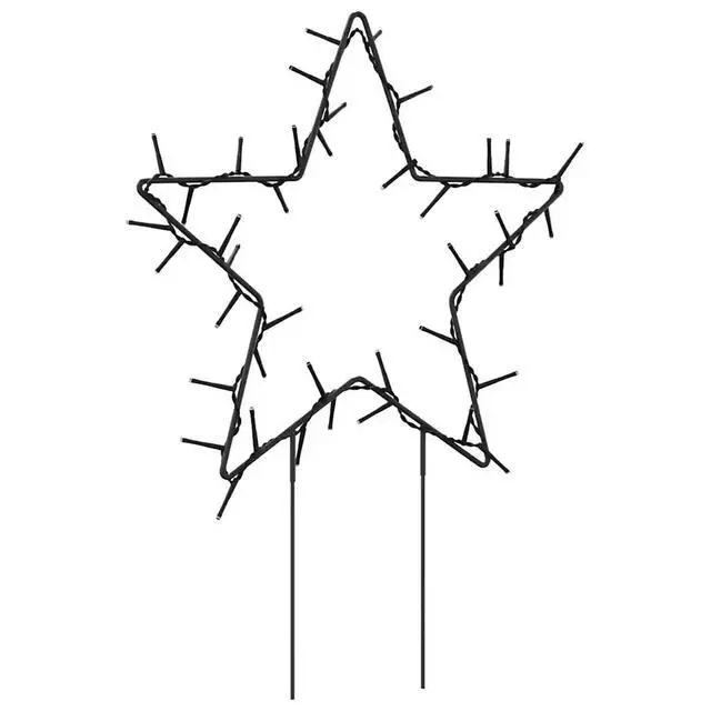 Alt view image 12 of 13 - vidaXL Christmas Decoration with Spikes Outdoor Ornament 3 Pcs Star 50 LEDs
