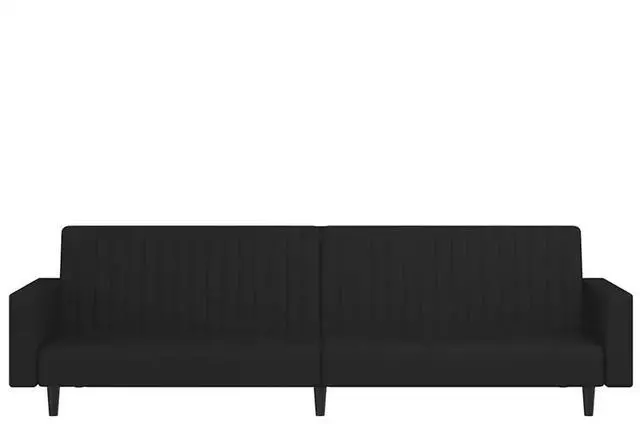 Alt view image 12 of 14 - vidaXL 2-Seater Sofa Bed Accent Upholstered Loveseat Sleeper Couch Black Velvet