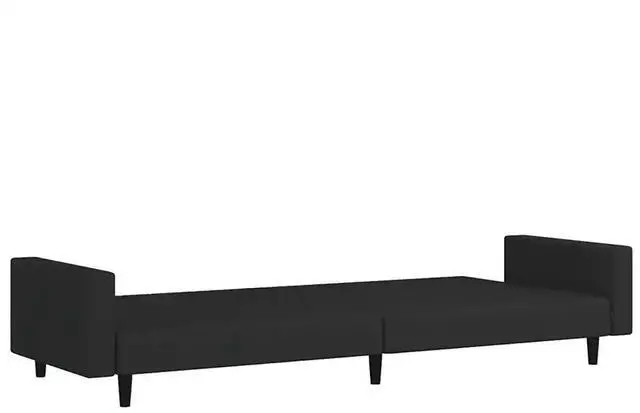 Alt view image 13 of 14 - vidaXL 2-Seater Sofa Bed Accent Upholstered Loveseat Sleeper Couch Black Velvet