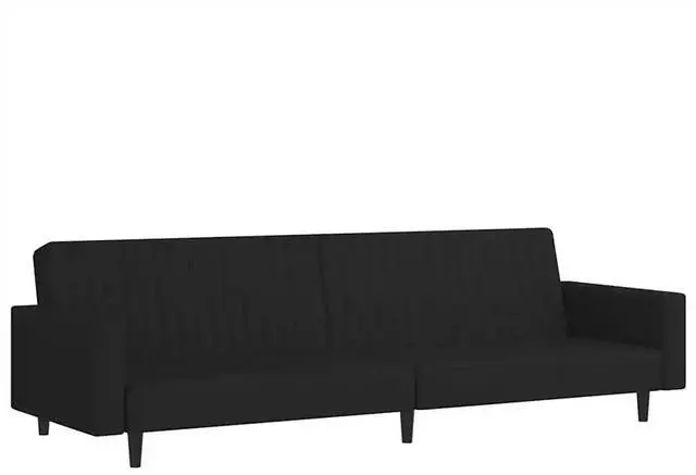 Alt view image 9 of 14 - vidaXL 2-Seater Sofa Bed Accent Upholstered Loveseat Sleeper Couch Black Velvet
