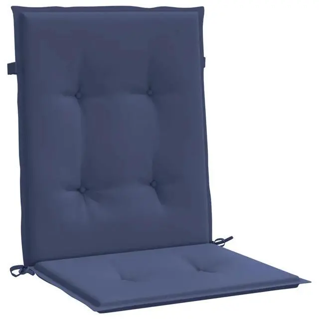 Alt view image 12 of 14 - vidaXL Lowback Chair Cushion Set of 6 Navy Blue 100% polyester Durable