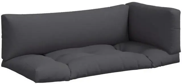 Alt view image 9 of 14 - vidaXL Chair Cushion 3 Pcs Outdoor Pallet Seat Cushion Sofa Pad Gray Fabric