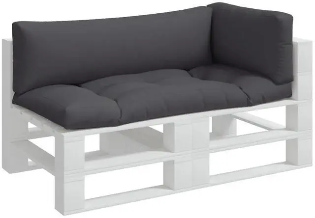 Alt view image 10 of 14 - vidaXL Chair Cushion 3 Pcs Outdoor Pallet Seat Cushion Sofa Pad Gray Fabric