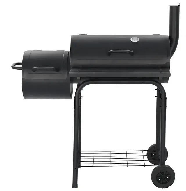 Alt view image 15 of 17 - vidaXL Classic Charcoal BBQ Offset Smoker Garden Picnic Cooking Grill Barbecue