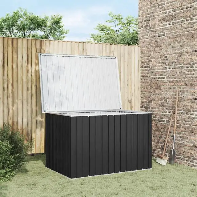 Alt view image 19 of 20 - vidaXL Outdoor Storage Box Deck Box with Lid Outdoor Patio Cabinet Anthracite